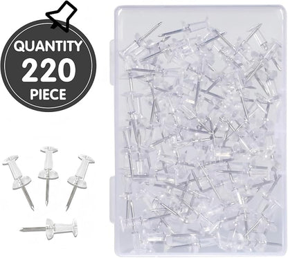 220-Pack Push Pins for Bulletin Board, Thumb Tacks - Image 2