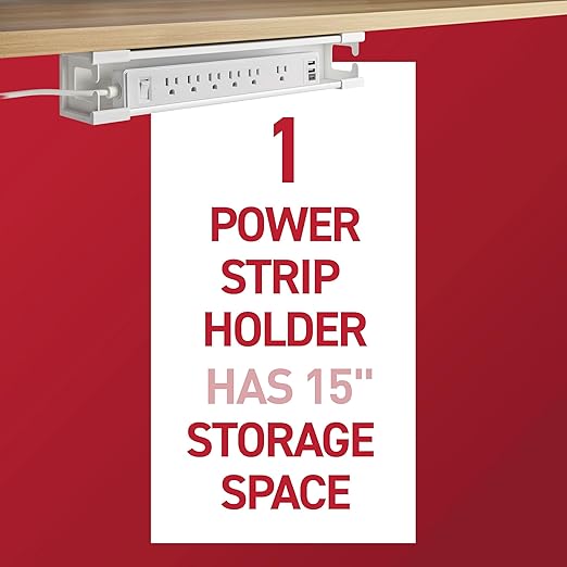 Command Power Strip Holder, 1 Tray and 8 Strips - Image 3