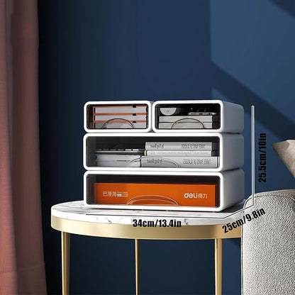 Desk Organizer with Drawers, Stackable Storage Drawers with Compartments - Image 3