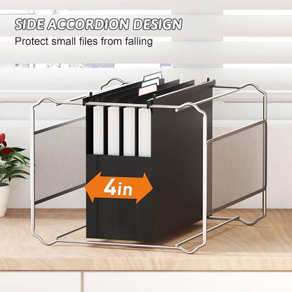 Plastic Extra Capacity Hanging File Folders, 6 Pack Heavy Duty 4" Expandable - Image 2