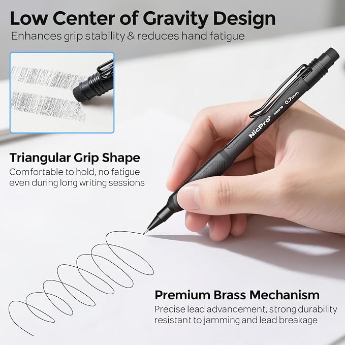 Nicpro 0.7 mm Mechanical Pencil Set - Image 3