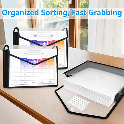 HOUYEE 2 Pack Plastic Expanding File Folder, Envelope File Folder Organizer - Image 6