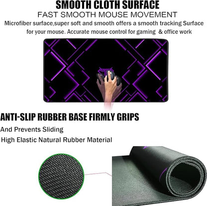 TEDNETGO Large Extended Gaming Mouse Pad, Long Mouse Pads, Extra Large Big - Image 3