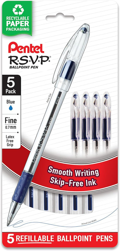 Pentel RSVP Ballpoint Pen, Fine Line by PentelofAmerica