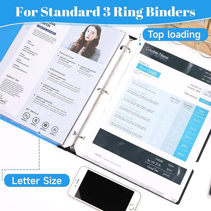200 Pack Sheet Protectors for 3 Ring Binder - Image 2