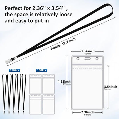 Marspark 300 Pcs ID Badge Holder - Image 2