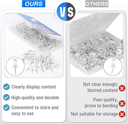 200 Pcs Clear Push Pins Tacks - Image 4
