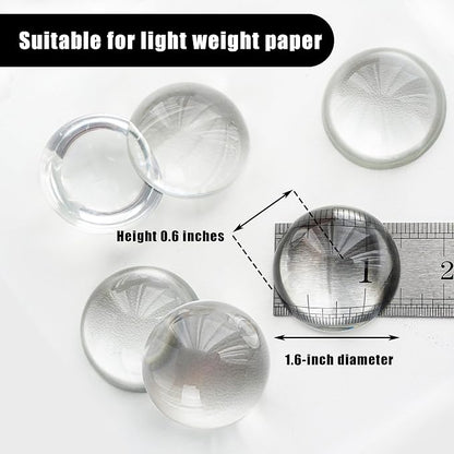 6Pack 1.6inch Crystal Dome Magnifying Paperweight, Paper Weights - Image 5