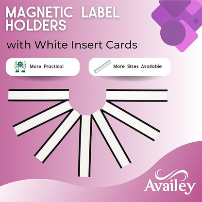 Availey 60 Pack Magnetic 'C' Channel Label Holders - Image 2