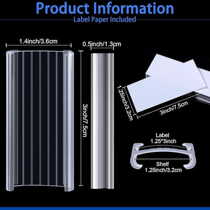 Yulejo 100 Pcs Plastic Wire Shelf Label Holders - Image 2
