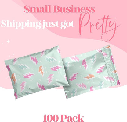 Pretty Package Store Designer Poly Mailers 6x9, Lightning Bolt, 100 Pack | - Image 2