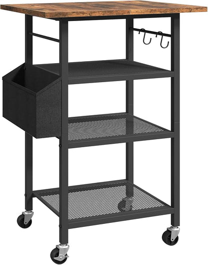 MAHANCRIS 4-Tier Printer Stand, Rolling Printer Table on Wheels, Industrial - Image 9