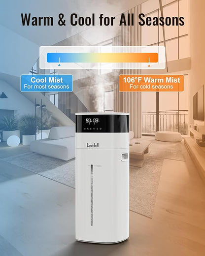 Cool and Warm Mist Humidifier Large Room, 5.3Gal/20L Humidifiers for Home 2500 sq ft, Air Humidifiers for Bedroom with Diffuser&Extended Tube, Whole House Humidifiers for Nursery Baby Plants - Image 2