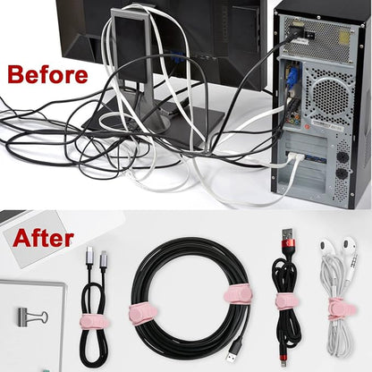16Pcs Silicone Cable Ties Cord Organizer - Image 5