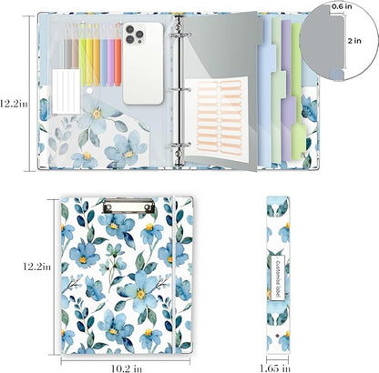 3 Ring 1 Inch Binder Organizer, KLLVE Three Ring Binders - Image 6