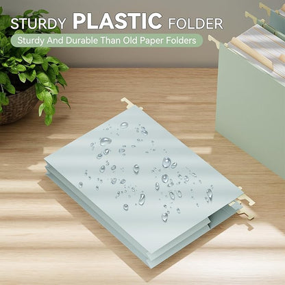 Plastic Extra Wide Hanging File Folder Letter Size, Heavy Duty Reinforced 3" - Image 2