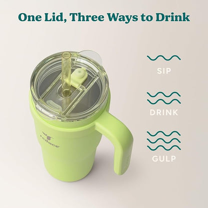 REDUCE 24 oz Stainless Steel Tumbler with Handle - Dual-Wall Vacuum Insulated Travel Mug, Sweat-Proof Lid & Reusable Straw - Keeps Drinks Cold for 24 Hrs, Fits Cupholders, Dishwasher Safe - Mojito - Image 5