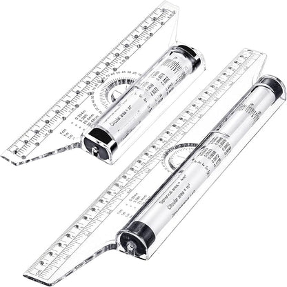 Frienda 2 Pieces Plastic Measuring Rolling Ruler Drawing Parallel by Frienda