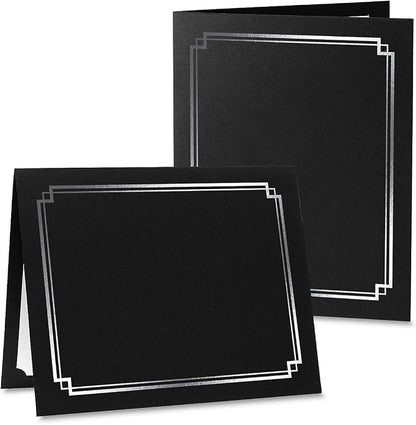 Classic Black and Silver Foil Certificate Folders - Image 3
