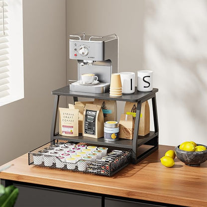 2-Tier Printer Stand with Storage, Desktop Organizer - Image 4