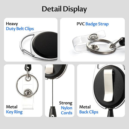Simetufy 15 Pack Retractable Badge Holder - Image 3