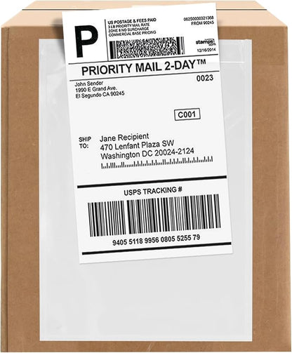 1000 Count 7" x 10" Shipping Label Envelopes, Top Loading by GPI+POLY