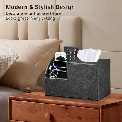 PU Leather Square Tissue Box Cover - Image 2