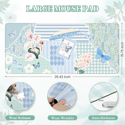 iCasso Floral Computer Mouse Pad, Desk Mat - Image 2