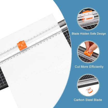 PATIKIL Paper Cutter A3 Stack Portable Paper Trimmer, 10-Sheet Capacity - Image 3