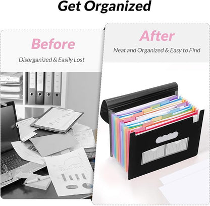 SKYDUE Accordion File Organizer, Expanding File Folder - Image 2