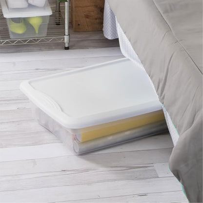 Sterilite 12-Pack 41 Quart Storage Box, Stackable Clear Plastic Bins - Image 9