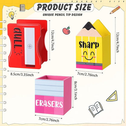 Gilprop 3 Pcs Back to School Sharp and Dull Pencil Holder - Image 2