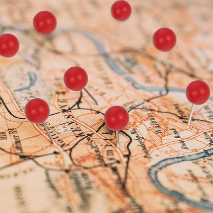200 PCS Red Push Pins for Map, Small Round Head Map Pins for Travel Boards - Image 4