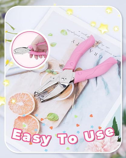 UCEC Star Shape Single Paper Hole Punch, Star-Shape Handheld Hole Paper Puncher - Image 4