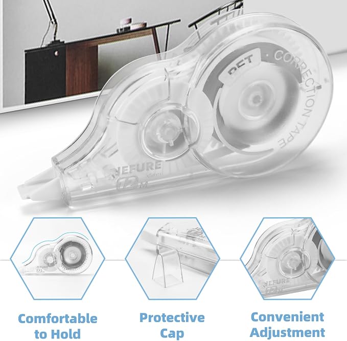 30 Pcs Correction Tape, 39.4 Ft White Wrong Out Tear-Resistant Bulk, Instant - Image 3