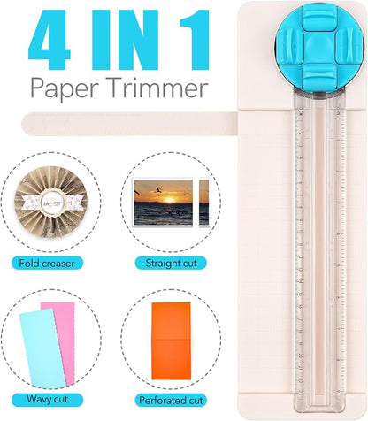 4-in-1 Paper Trimmer, 4 Style Multi-Function Scrapbooking Tool - Image 4