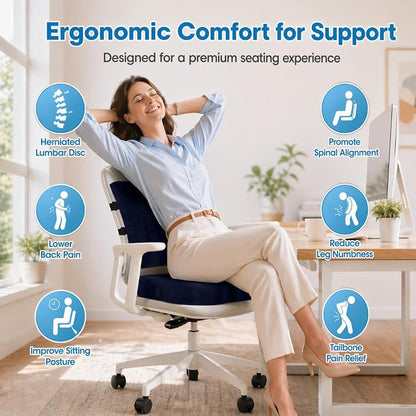 CloudBliss Lumbar Support Pillow & Seat Cushion Set - Image 2