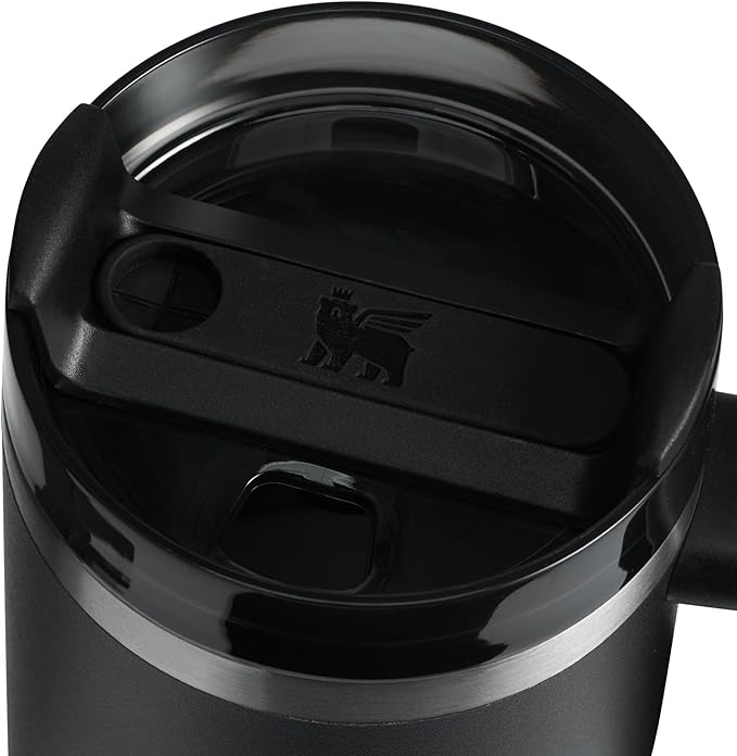 STANLEY Quencher H2.0 Flow State Tumbler, 14 oz, Black 2.0 | Handle and Straw | 3-Position Lid | Cup Holder Compatible for Travel | Insulated Stainless Steel Cup | BPA-Free - Image 3