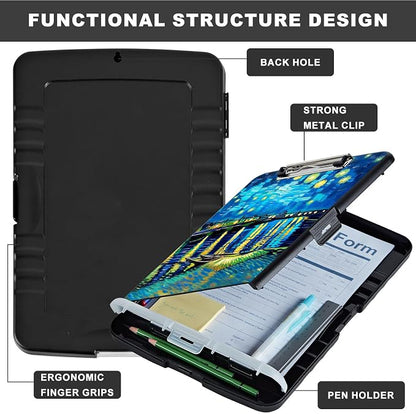 Clipboard with Storage, Heavy Duty Plastic Storage Clipboard with Low Profile - Image 6