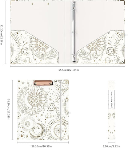 Ospelelf 3 Ring Binder, 1/2 Inch, Cute Letter Size - Image 6