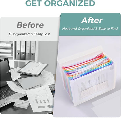 SKYDUE Accordion File Organizer, Expanding File Folder - Image 4
