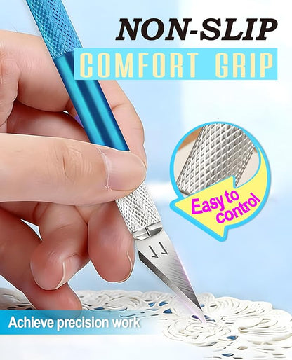 DIYSELF Craft Knife with 10 Extra #11 Blades, Precision Hobby Knife Set with - Image 4