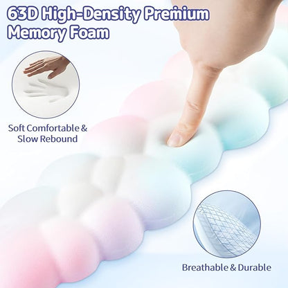 Sushret Cloud Wrist Rest Keyboard, Cloud Keyboard Wrist Pad Set - Image 4