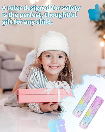 2 Pack Flexible Ruler Set, 6 Inch Bendable Rulers - Image 7