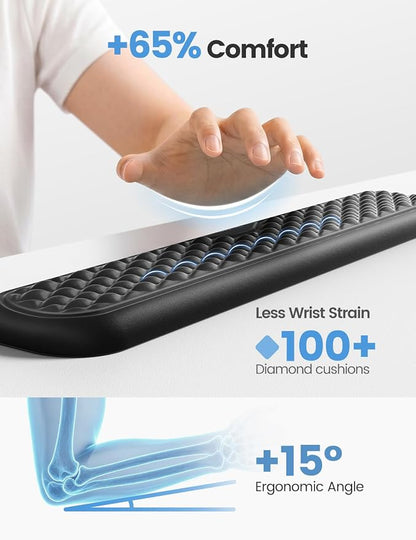 Vaydeer Keyboard Wrist Rest, Large Wrist Support Pad, Memory Foam Hand Rest - Image 5