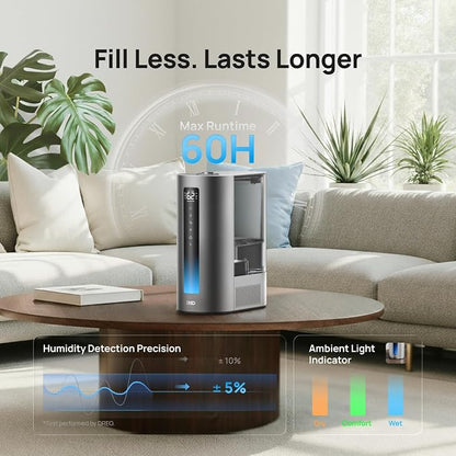 DREO 6L Humidifiers for Bedroom, Smart Warm & Cool Mist for Large Room, 60Hr Quiet Runtime for Baby, Plant, Humidity Sensor, Indicator Light, 12H Timer, Google/Alexa, HM713S - Image 6