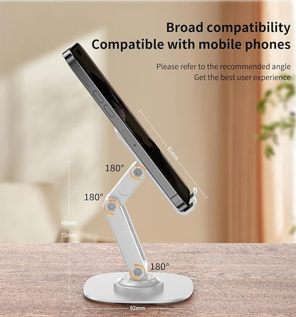 360° Rotating Cell Phone Stand for Desk, Adjustable & Foldable Phone Holder - Image 4