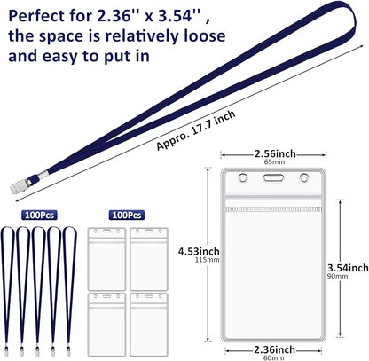 Marspark 200 Pcs ID Badge Holder - Image 2