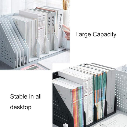 Lemical Magazine Holder 4 Vertical Compartments Collapsible Magazine File - Image 4