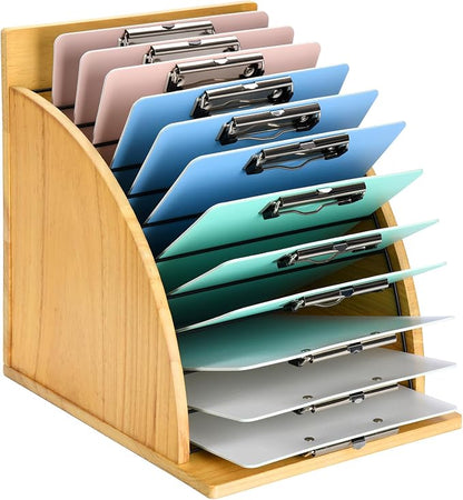 HULISEN Clipboard Holder, Wooden Clipboard Organizer by HULISEN